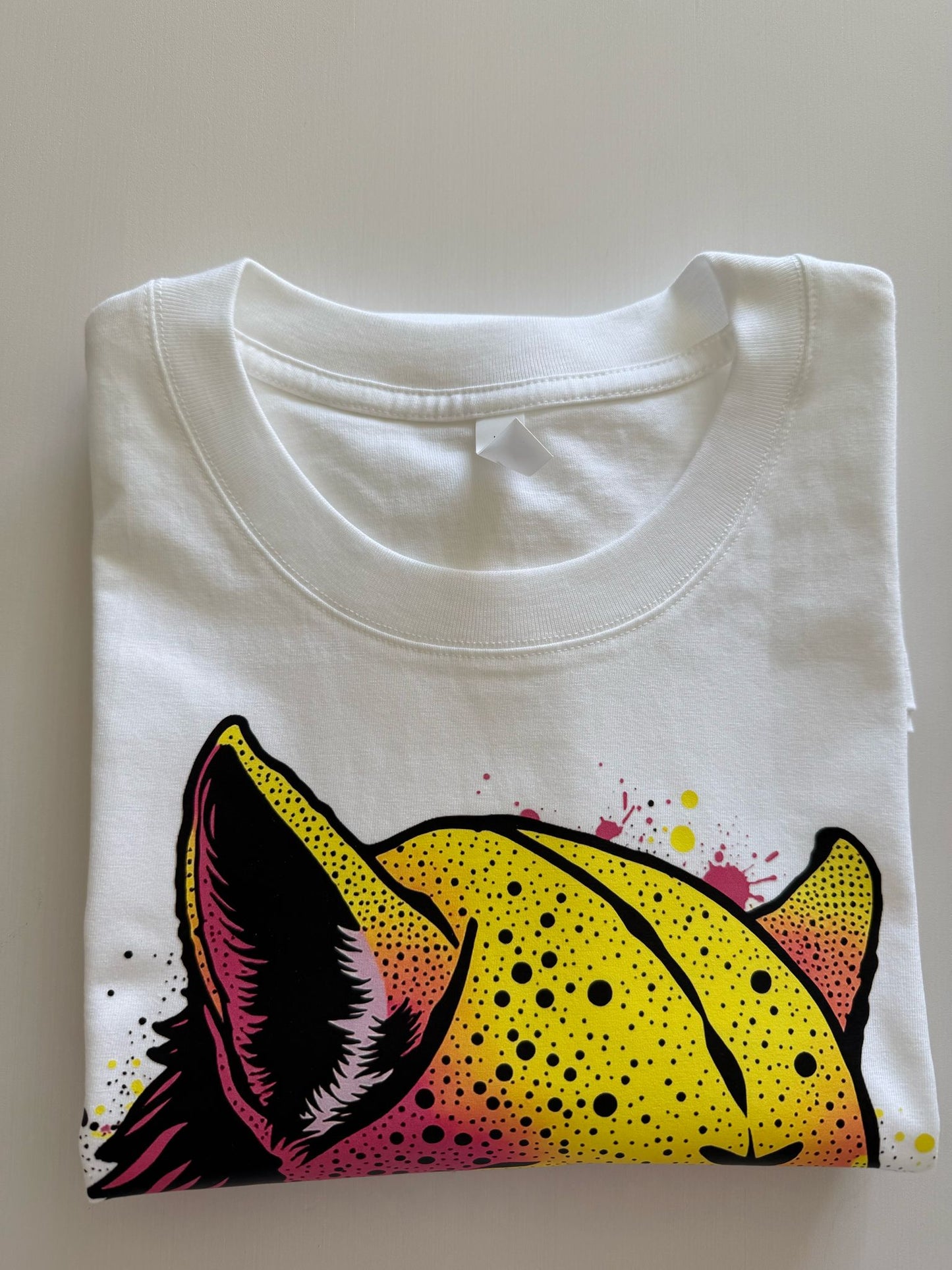 #16-L- Jaguar-Cotton 100% comfortable breathable T-shirt White