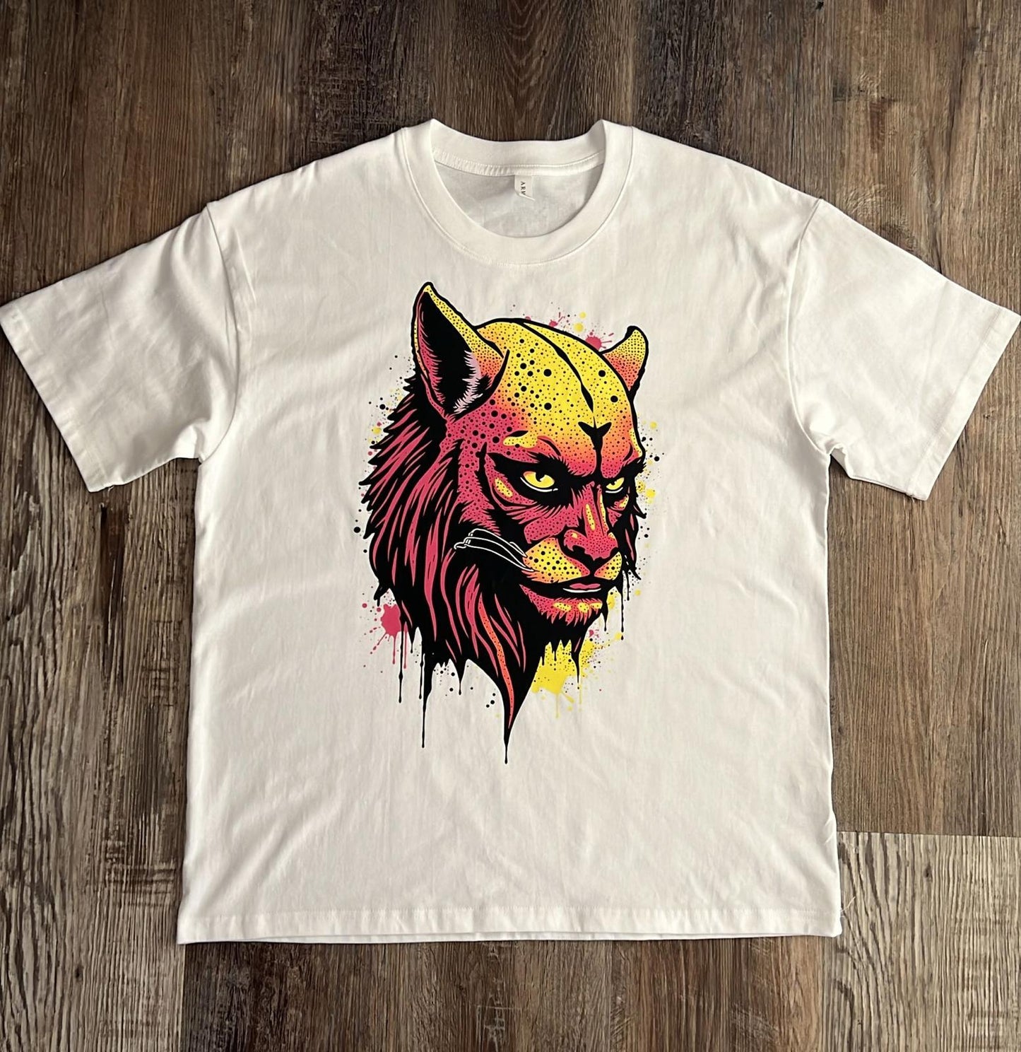 #1090-L- Jaguar-Cotton 100% comfortable breathable T-shirt White