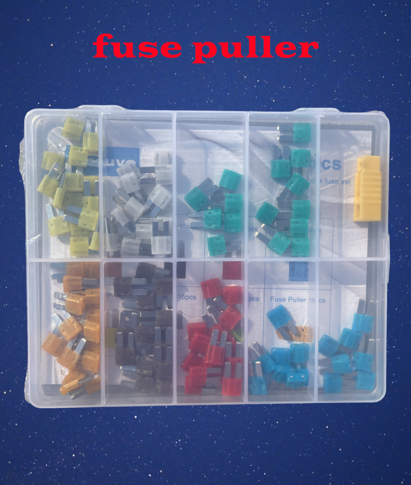 New Package 105 pcs Mini Standards Auto Fuses Kit for Car Truck RV Fuse Puller