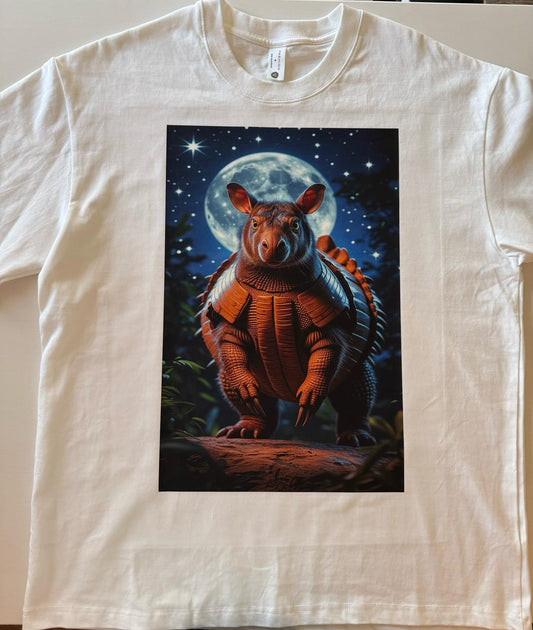 #10-XL- Nine-Banded Armadillo T-shirt White