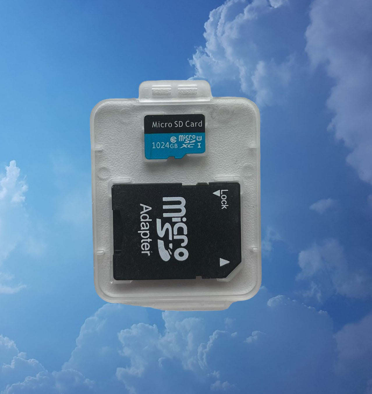 2 pics Micro SD card (1024 GB, 512 GB) with Adapter, memory card for PC, camera.