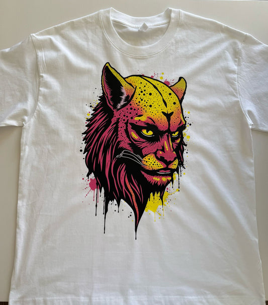 #16-L- Jaguar-Cotton 100% comfortable breathable T-shirt White