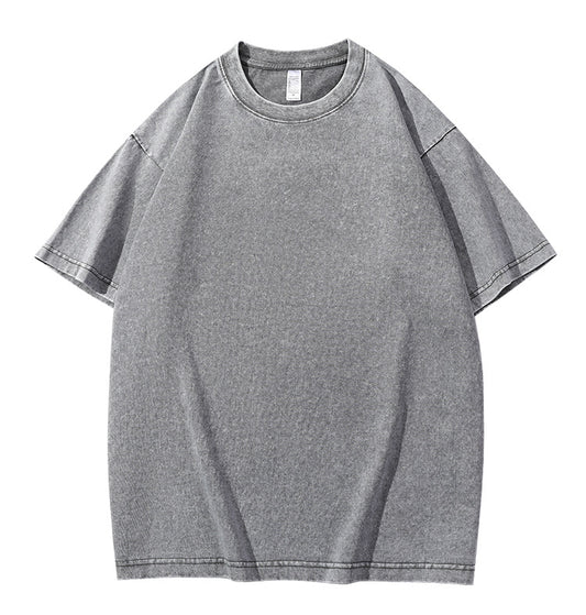 washed heavy cotton t shirt gray, pink