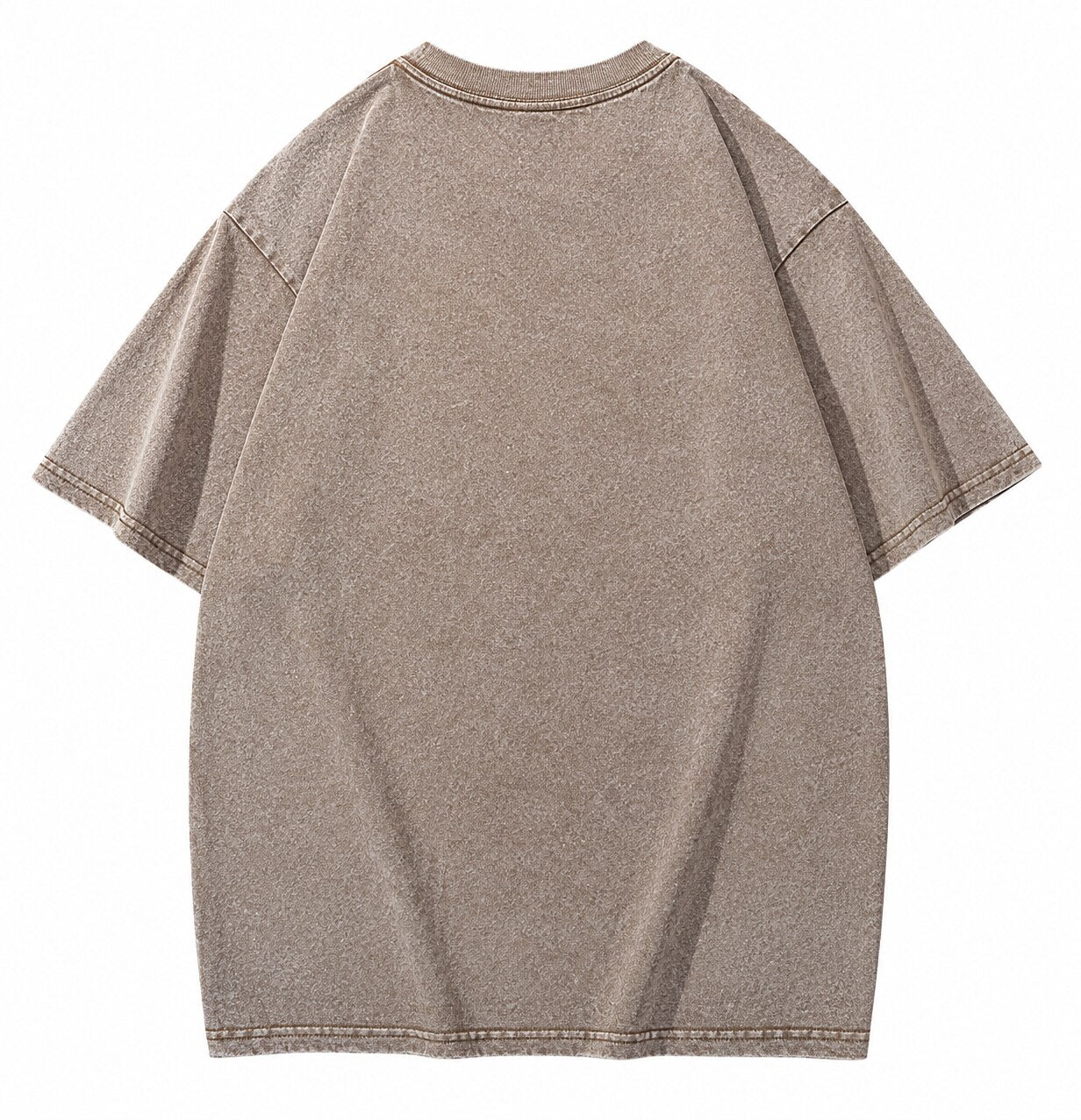 washed heavy cotton t shirt brown
