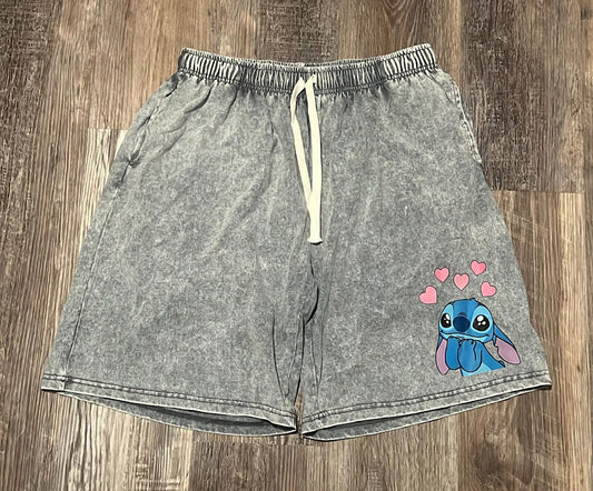 E#5130-XL-cotton 100%, super soft, super comfy, graphic shorts