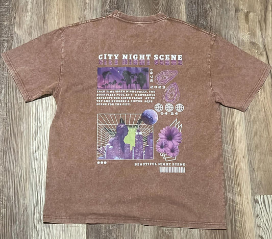 E#675-L-cotton 100%, super soft, super comfy, graphic tee