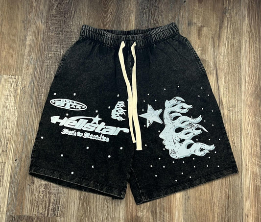 E#5236-M-cotton 100%, super soft, super comfy, graphic shorts
