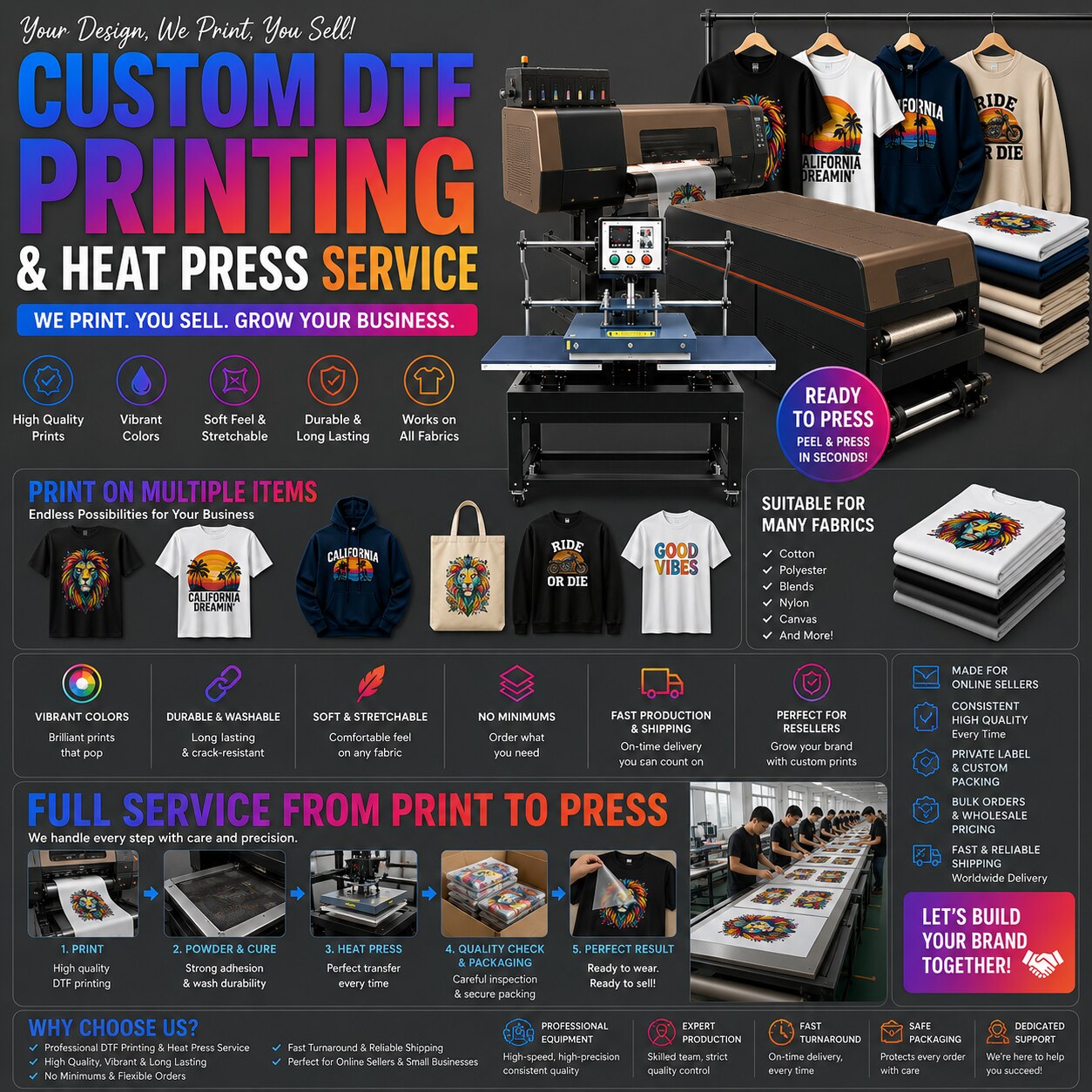 Your Design, We print, We Press, You Sell